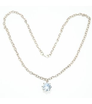 Дамско златисто колие с висулка с камъчета снимка