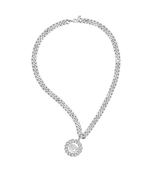 Сребристо дамско колие с висулка снимка