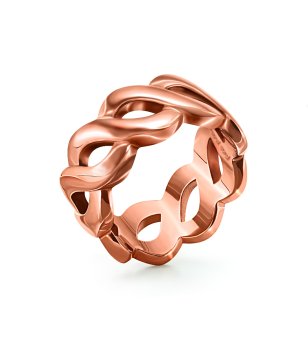 Розовозлатист дамски пръстен размер 52 снимка