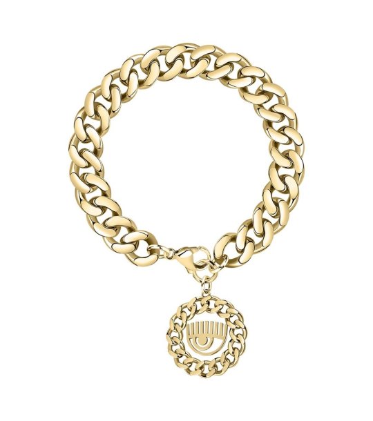 Дамска златиста  гривна с висулка снимка