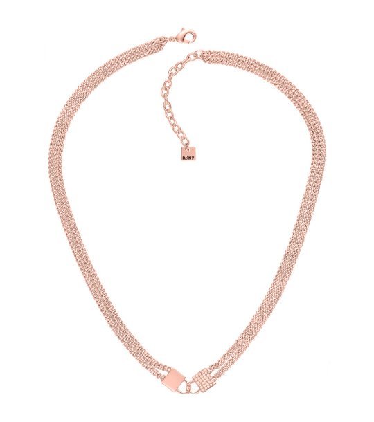 Дамско колие  в розовозлатисто снимка