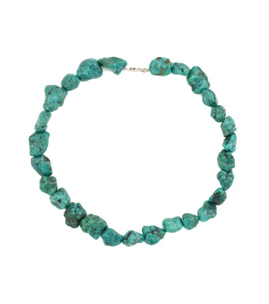 Дамско колие с естествени камъни в зелено снимка