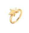Златист дамски пръсте+н със звезда размер 56-0 снимка
