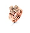 Дамски розовозлатист пръстен с детелина размер 56-0 снимка