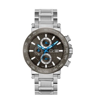 Аналогов мъжки часовник в сребристо и сиво с хронограф снимка