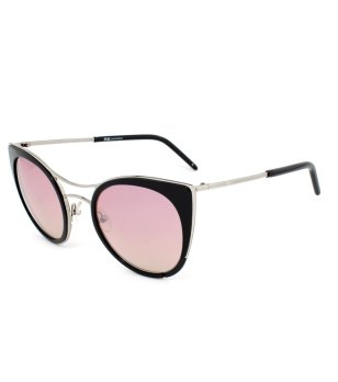 Дамски слънчеви очила котешко око в черно и златисто снимка