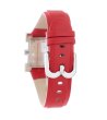 Кварцов дамски часовник в червено-1 снимка