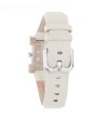 Дамски часовник с кожена каишка в цвят крем-1 снимка
