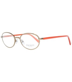 Овални рамки за очила в златисто с оранжеви дръжки снимка