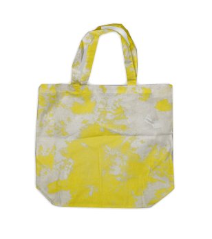 Ежедневна чанта с принт в сиво и жълто снимка