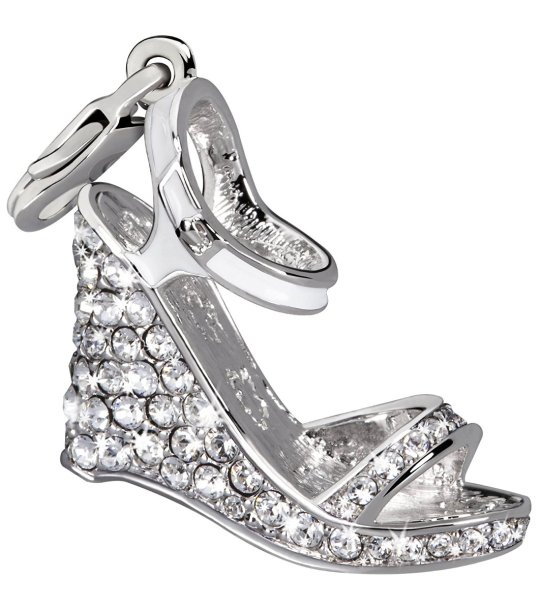 Посребрена висулка с камъчета снимка