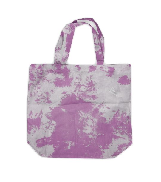 Текстилна чанта с шарки в лилаво и сиво снимка