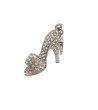 Посребрена висулка обувка с камъни-0 снимка