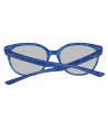 Дамски слънчеви очила с рама в синьо-2 снимка