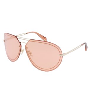 Слънчеви очила в цвят пудра с огледални лещи снимка
