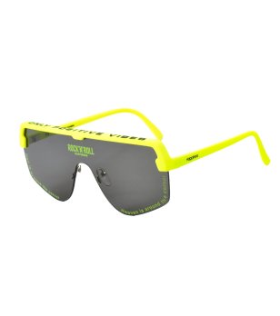 Unisex спортни очила с жълти рамки и дръжки снимка