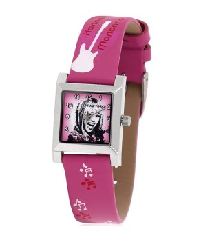 Детски аналогов часовник в сребристо и циклама Hannah Montana снимка