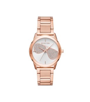 Дамски розовозлатист кварцов часовник снимка