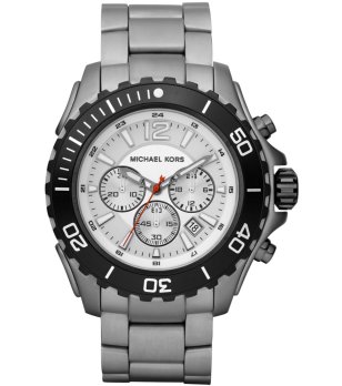 Спортен мъжки хронограф в цвят графит и черно снимка