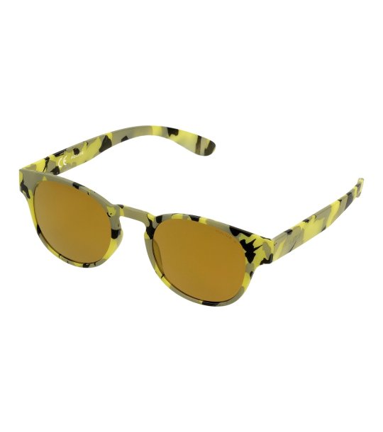 Унисекс камуфлажни слънчеви очила в жълто и черно снимка