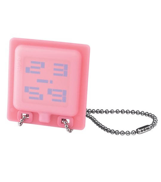 Квадратен дигитален часовник в розово снимка