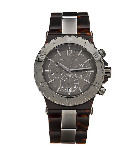 Мъжки часовник хронограф  в черно и хавана снимка