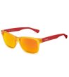 Слънчеви очила в жълто с червени дръжки-0 снимка