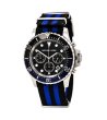 Аналогов мъжки часовник в черно и синьо-0 снимка