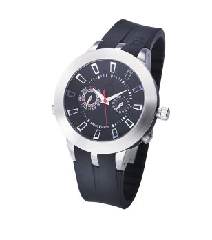 Мъжки кварцов часовник  в сребристо и тъмносиньо снимка