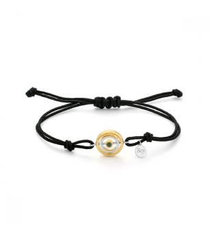 Дамска гривна със златист елемент с регулируема закопчалка снимка