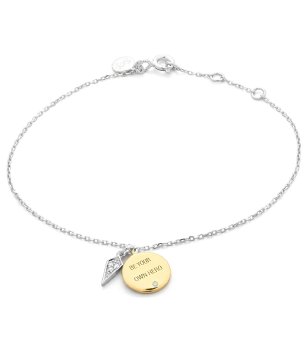 Сребриста дамска гривна с висулка HERO снимка