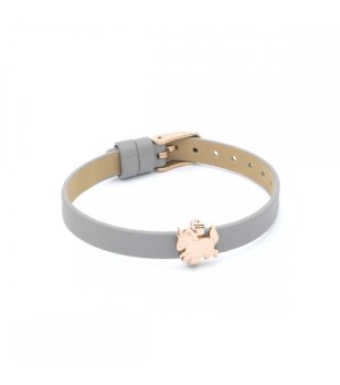 Дамска сива гривна с конче снимка