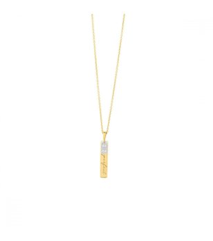 Дамско колие в златисто с висулка снимка