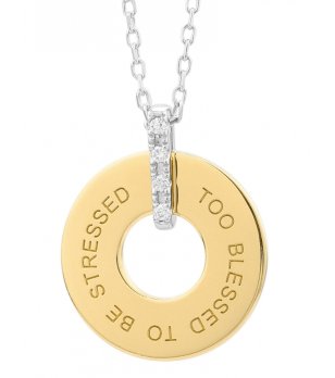 Колие с диск с гравиране снимка