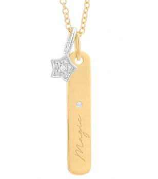 Колие в златисто с висулка и звезда снимка