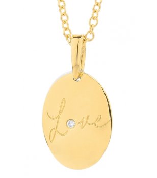Колие с висулка с надпис Love снимка