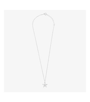 Сребристо дамско колие със звезда снимка