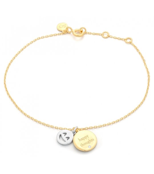 Дамска златиста  гривна с висулки снимка