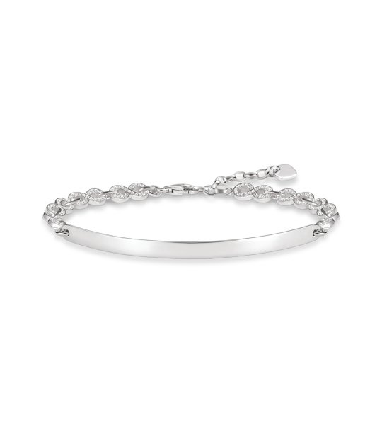 Дамска сребриста гривна Love Bridge 19 см снимка
