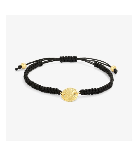 Дамска гривна в черно и златисто снимка