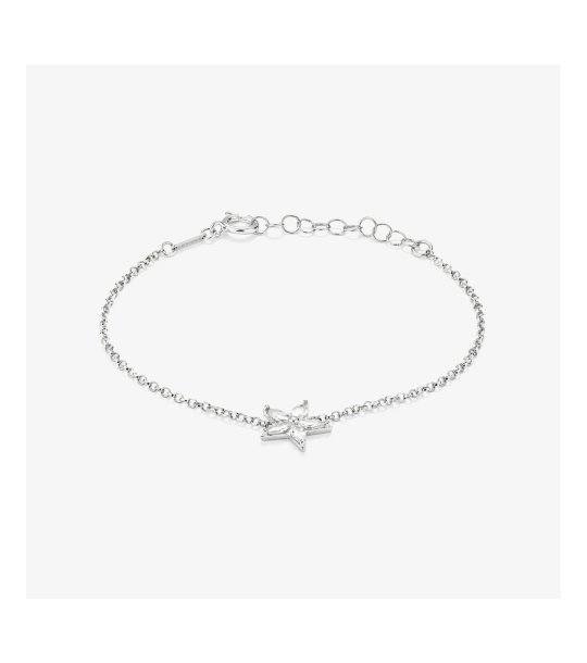 Сребриста дамска гривна със звезда снимка