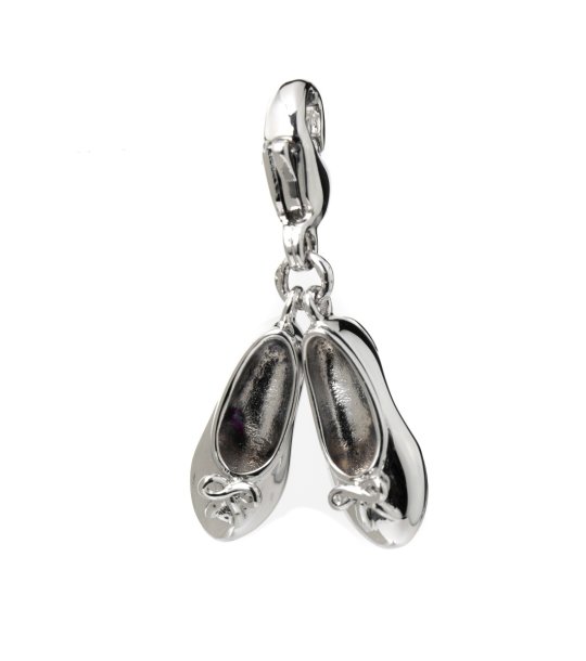 Чарм в сребристо балетни обувки снимка
