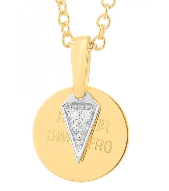 Дамско златисто колие с висулка снимка