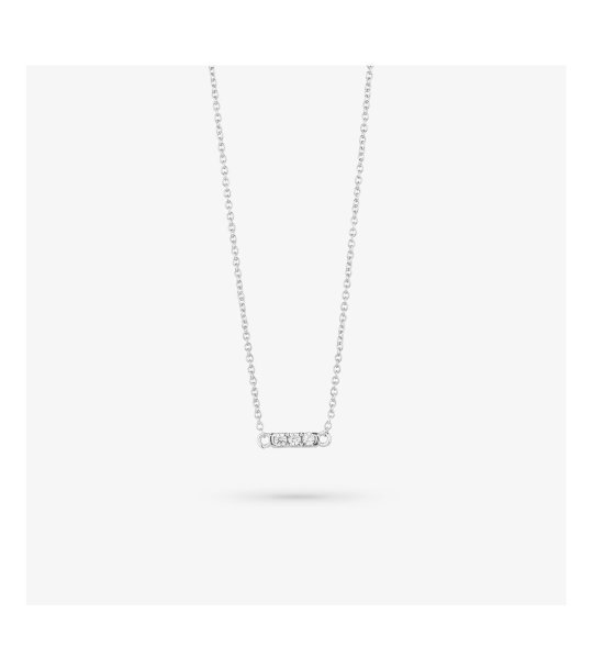 Дамско сребристо колие с камъни снимка