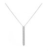 Дамско сребристо колие с висулка с цирконии-0 снимка