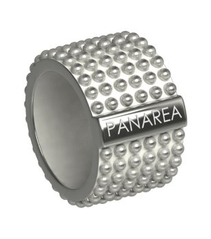 Широк пръстен с релеф в сребристо размер 52 снимка