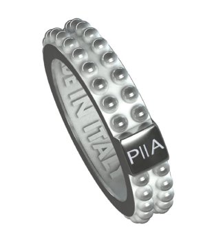 Дамски сребрист пръстен с релеф размер  56 снимка