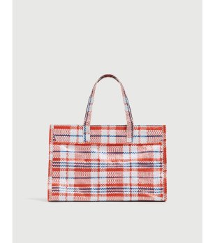 Чанта с кариран десен снимка