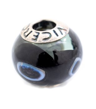 Талисман стъклено мънисто с надпис снимка