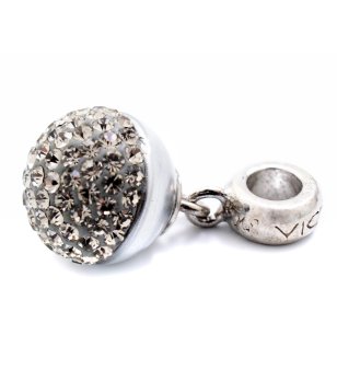 Сребрист талисман с кристали снимка